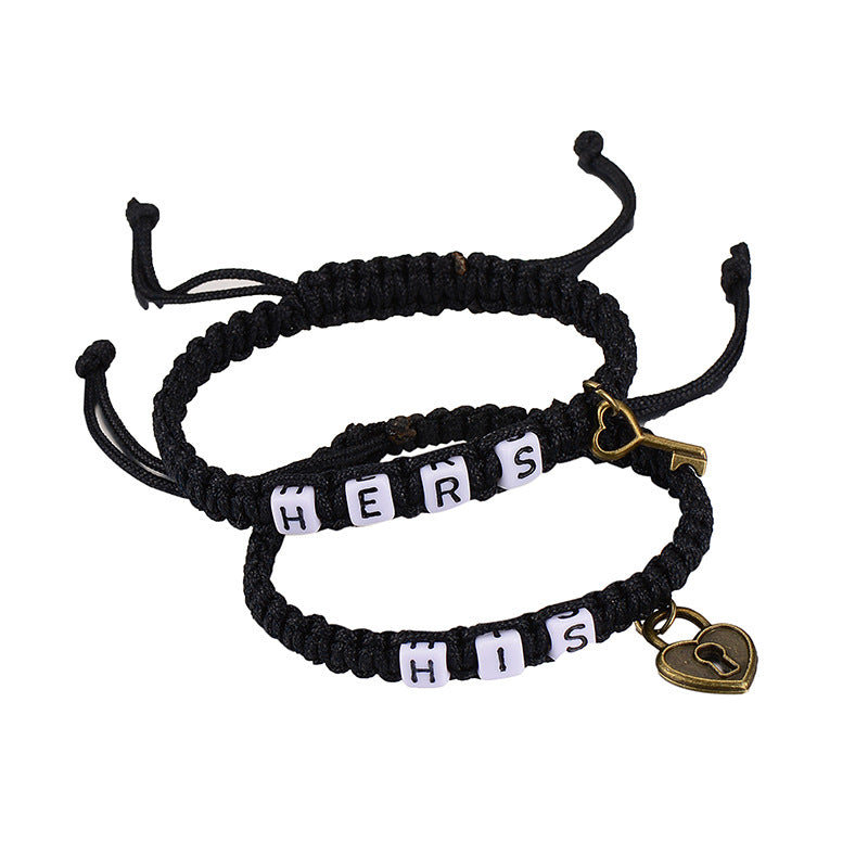 Pretty Slouchy Attractive Innovative Hand-woven Couple Bracelets