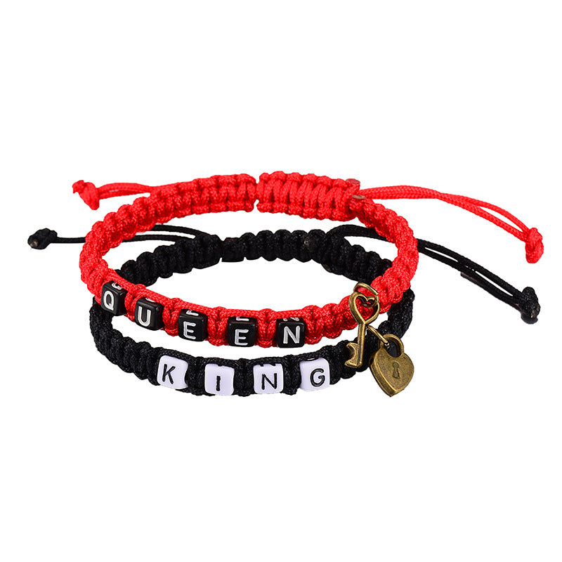 Pretty Slouchy Attractive Innovative Hand-woven Couple Bracelets