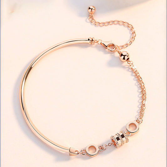 Sier Simple Design Rose Gold For Girlfriend Bracelets