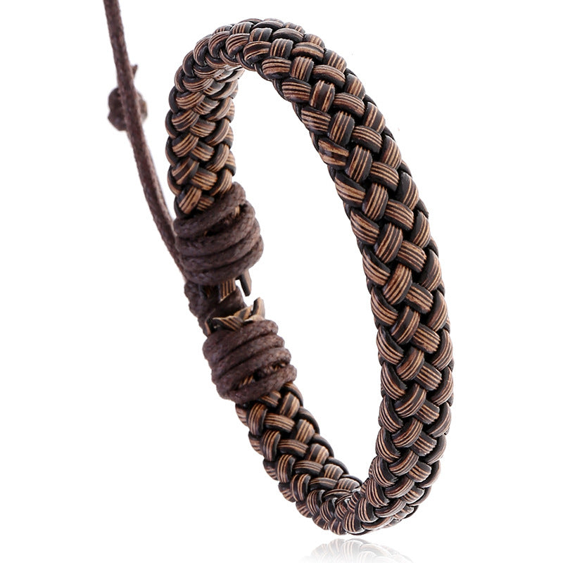 Einfache und gewebte Armbänder mit Punk-Ornament für Damen und Herren