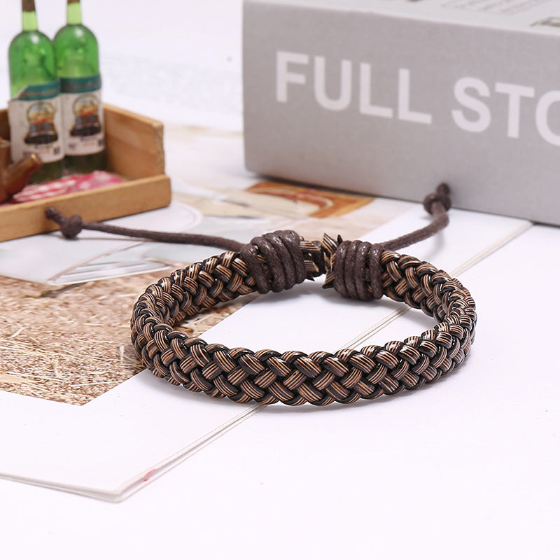 Ornements pour femmes, hommes et Punk tissés simples et Bracelets