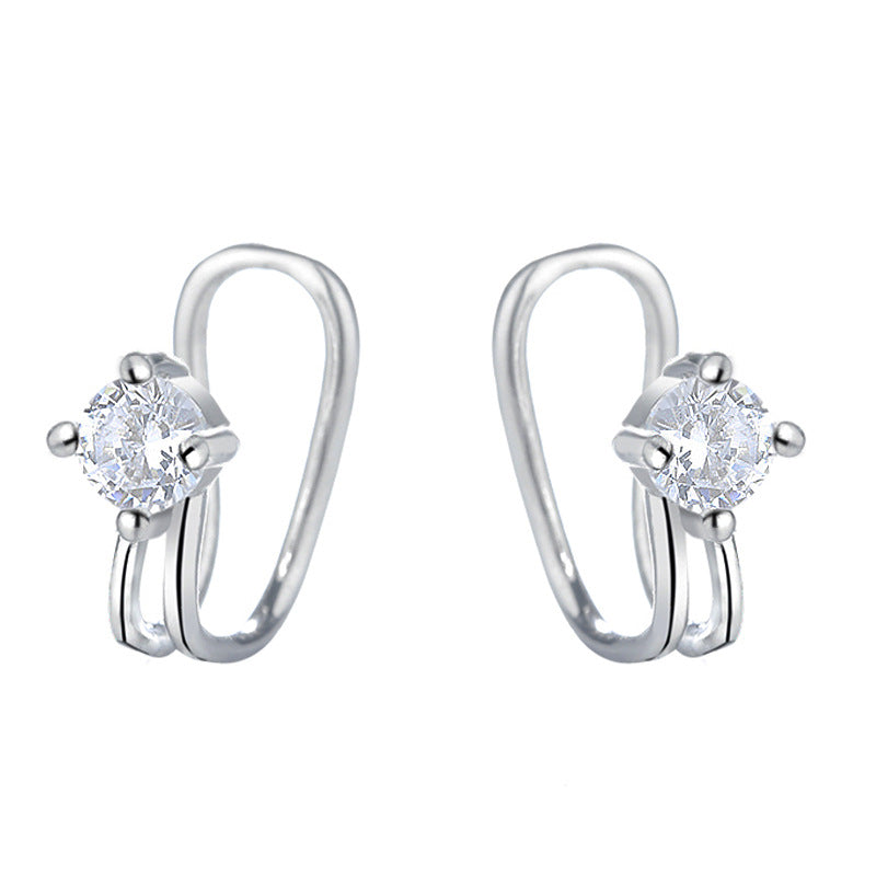 Gu Combination Small Diamond Bones Pseudo Cool Female Super Ear Clip