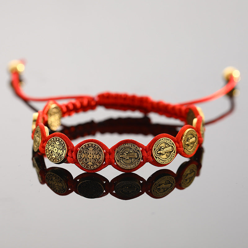 Bracelets en corde rouge, cadeau de vacances exquis, grille