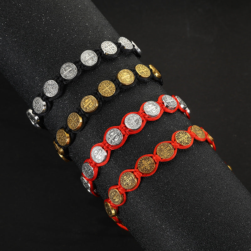 Bracelets en corde rouge, cadeau de vacances exquis, grille