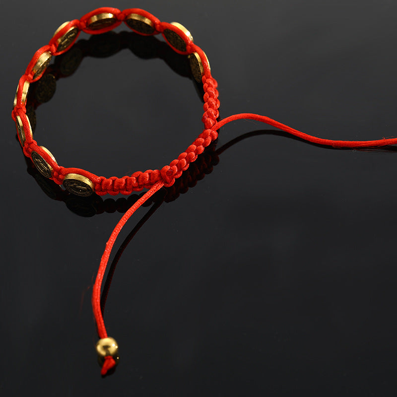 Grid Exquisite Holiday Gift Red Rope Bracelets