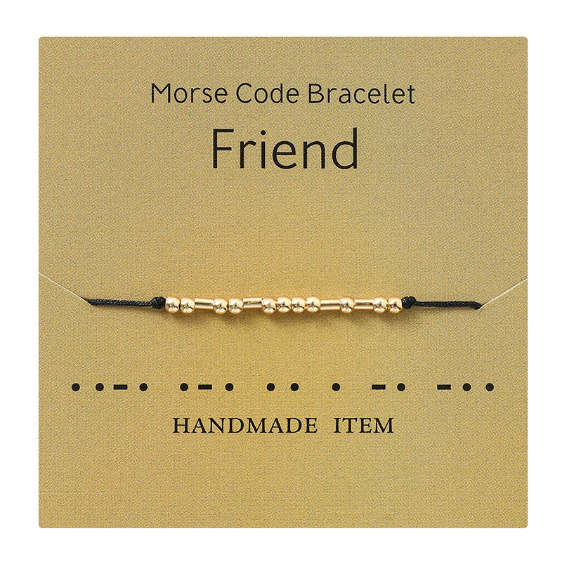 Moss Password Alphabet Number Couple Golden Bracelets