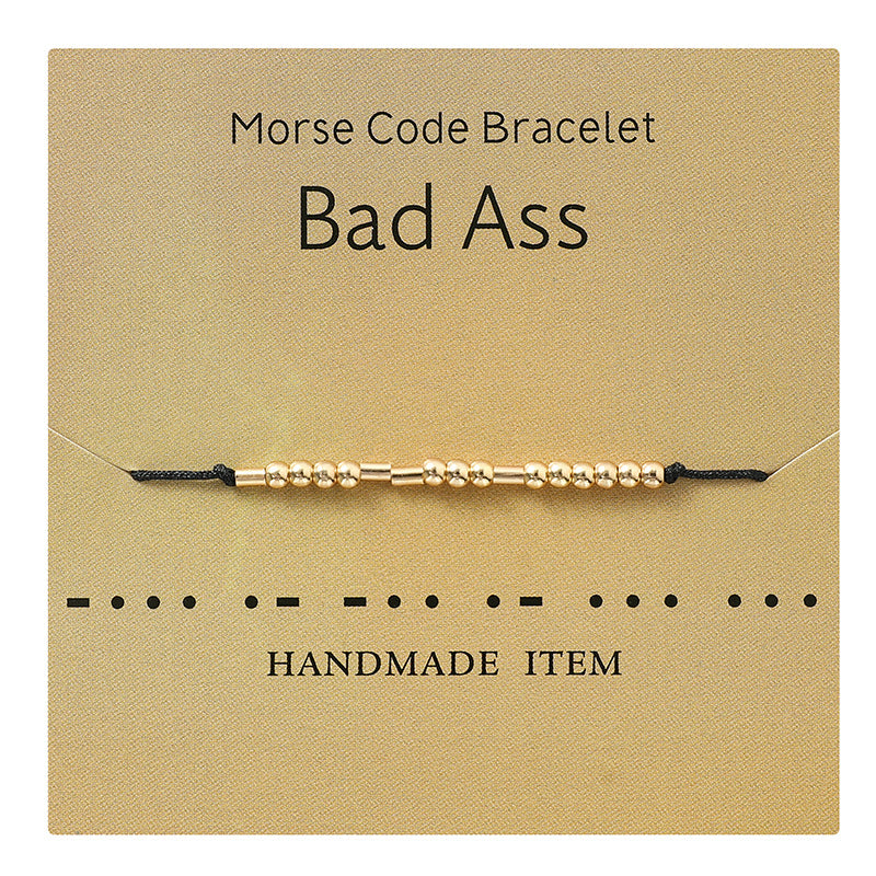Moss Password Alphabet Number Couple Golden Bracelets