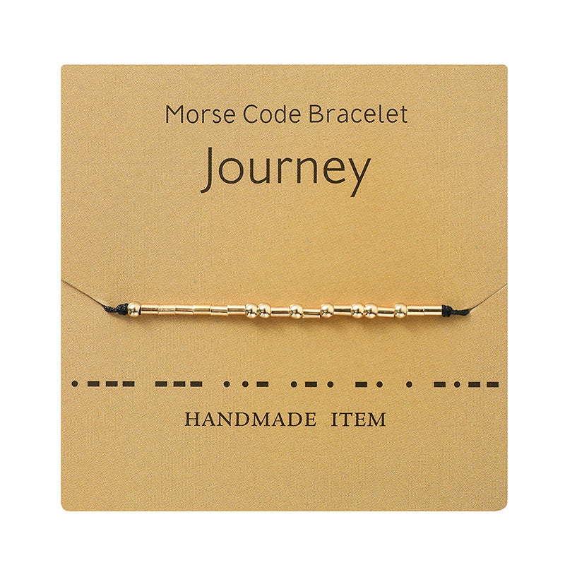 Moss Password Alphabet Number Couple Golden Bracelets