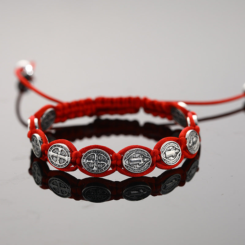 Grid Exquisite Weihnachtsgeschenk rote Seilarmbänder