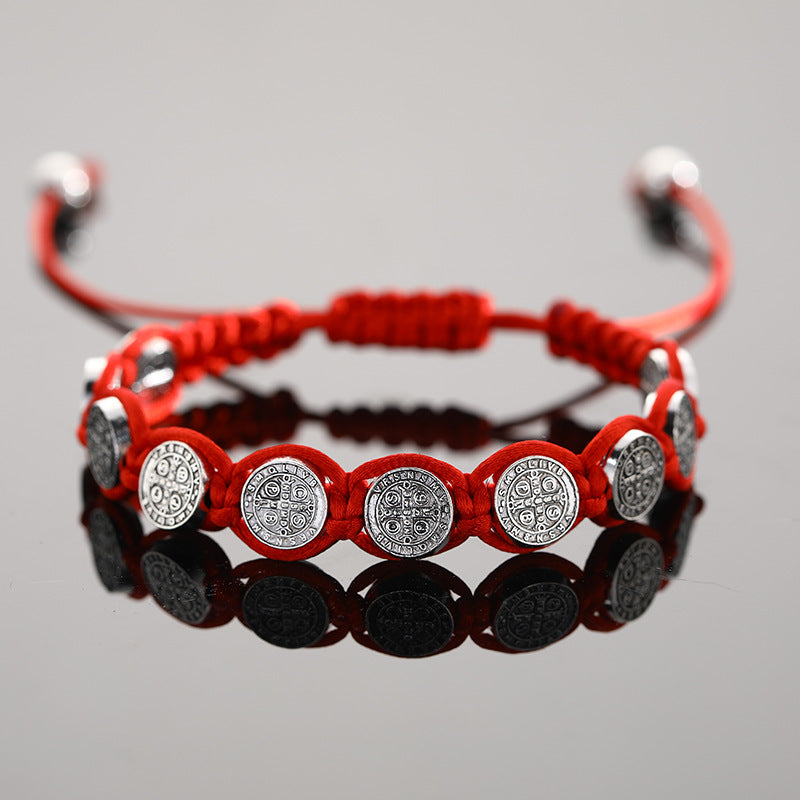 Grid Exquisite Weihnachtsgeschenk rote Seilarmbänder