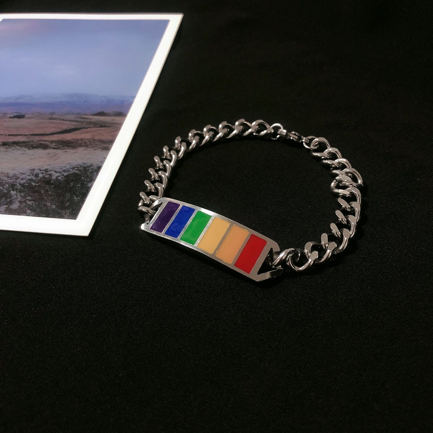 Bracelets simples arc-en-ciel créatifs personnalisés de style coréen pour femmes et hommes