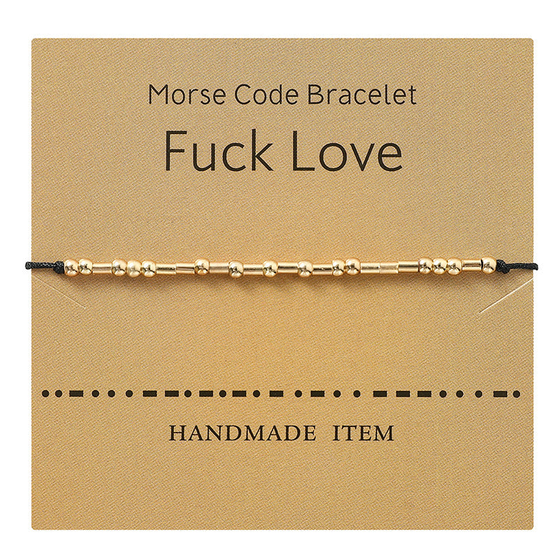 Moss Password Alphabet Number Couple Golden Bracelets