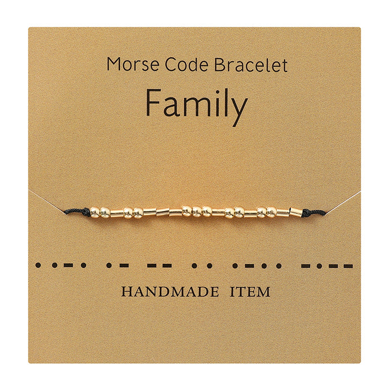 Moss Password Alphabet Number Couple Golden Bracelets