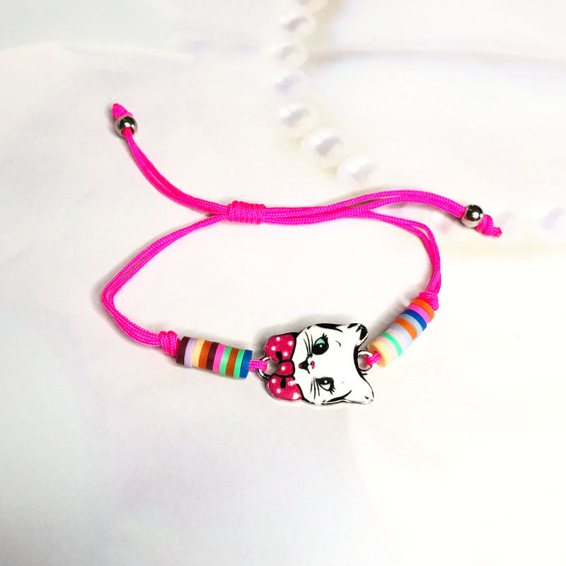 Stall Handmade Soft Pottery Cartoon Animal Bracelets