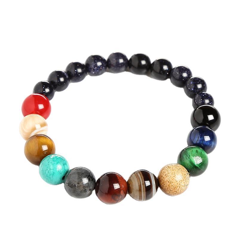 Jewelry Galaxy Planet Blue Sandstone Starry Sky Bracelets