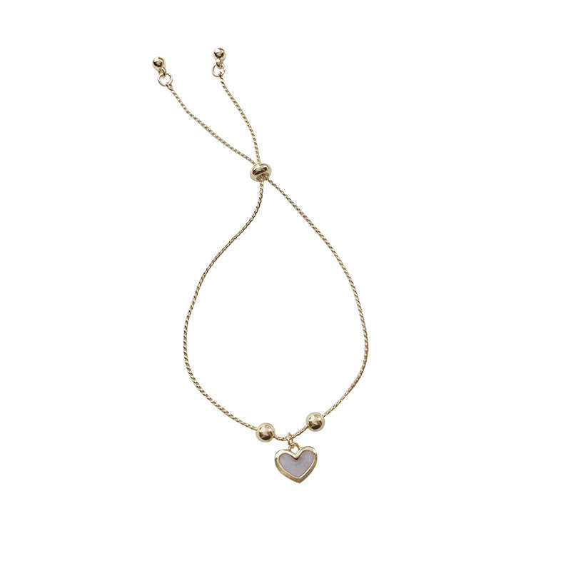 Niche Sweet Simple Graceful Pearl Peach Bracelets