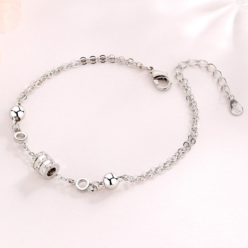 Bracelets pour femme en or rose avec taille en argent et design pour la Saint-Valentin