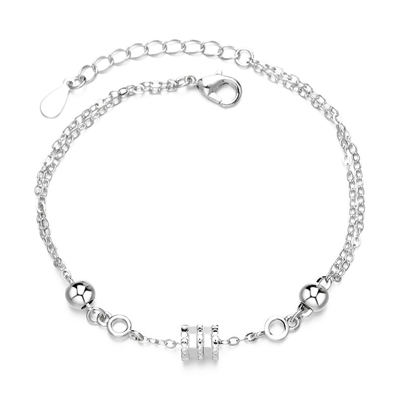 Bracelets pour femme en or rose avec taille en argent et design pour la Saint-Valentin