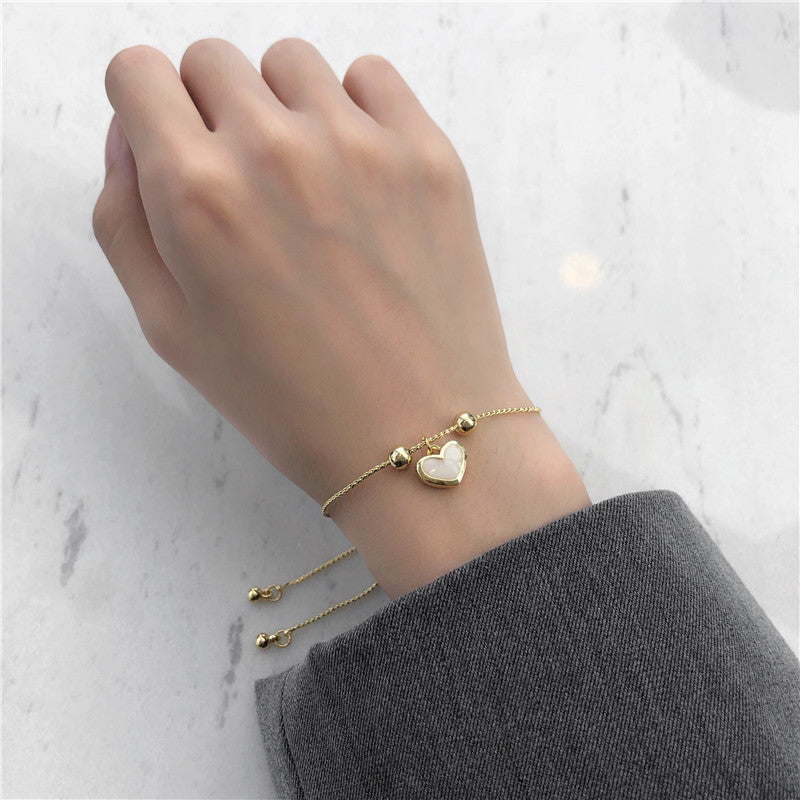 Niche Doux Simple Gracieux Perle Pêche Bracelets