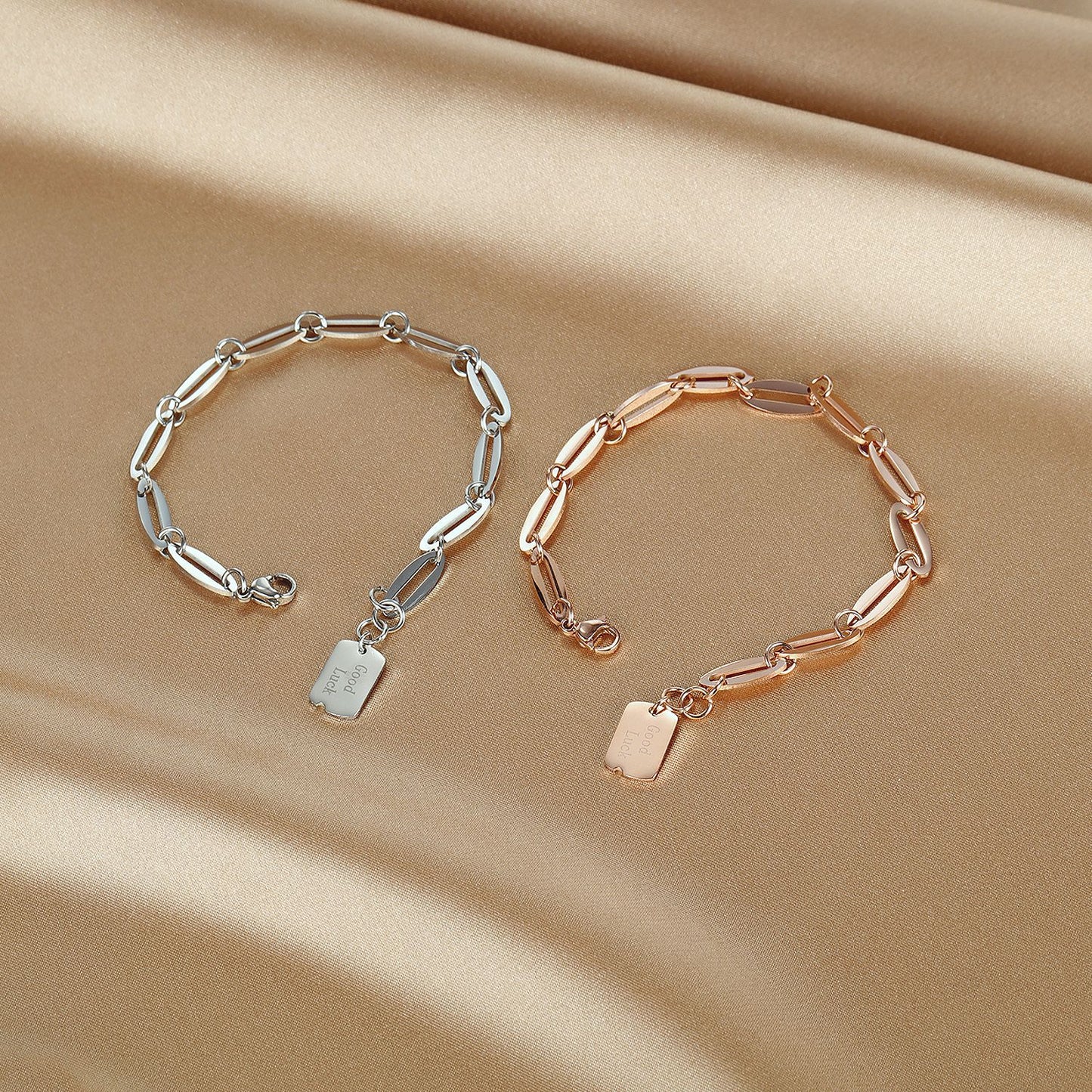 Women's Style Personality Geometry Square Plate Rose Bracelets