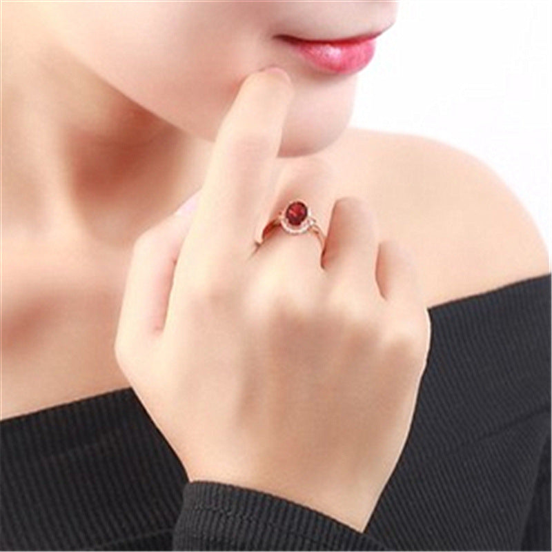 Red Diamond Creative Ruby Rose Gold Rings – Nutricaodiaria