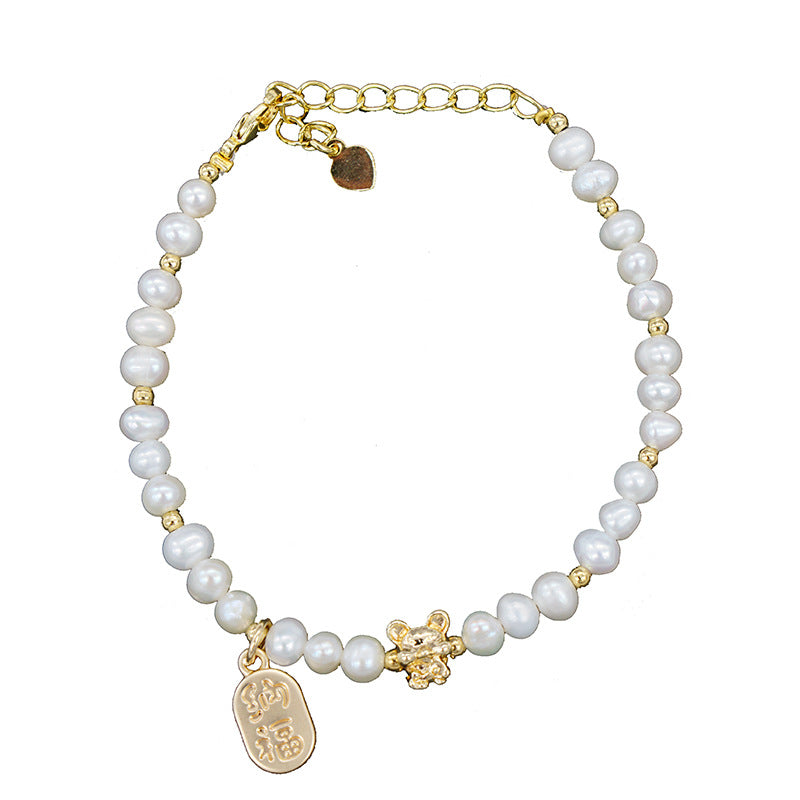 Real Freshwater Pearl Rabbit Exquisite Cute Bracelets