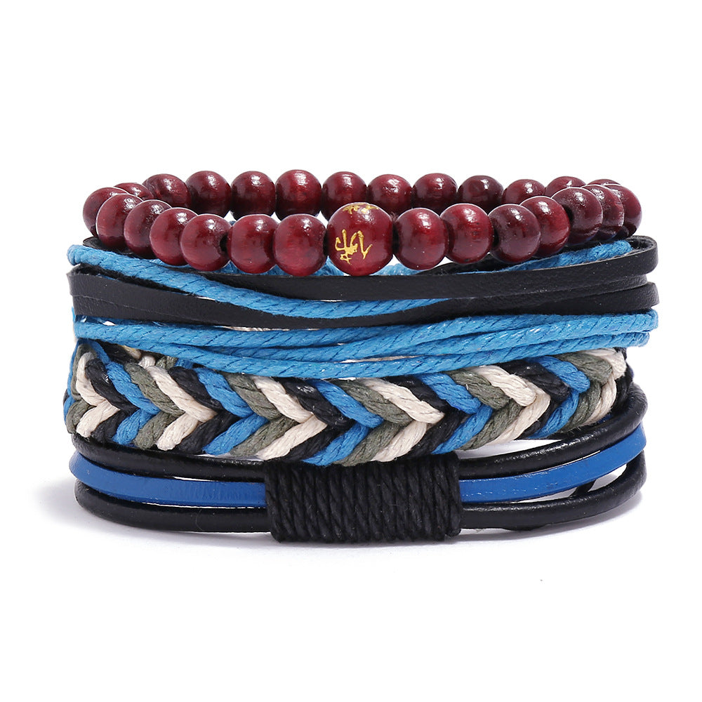 Women's & Men's & Vintage Weave Hemp Rope Genuine Leather Bracelets