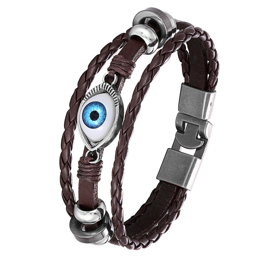 Beaded Devil's Eye Pair Of Buckles Bracelets