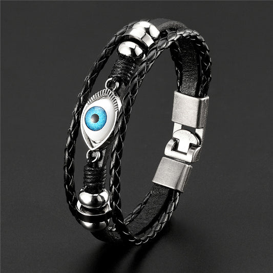 Beaded Devil's Eye Pair Of Buckles Bracelets