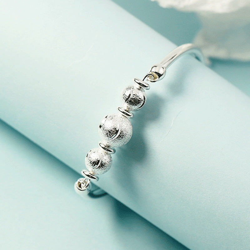 Bracelets en croissant de lune pour femmes, perles rondes simples