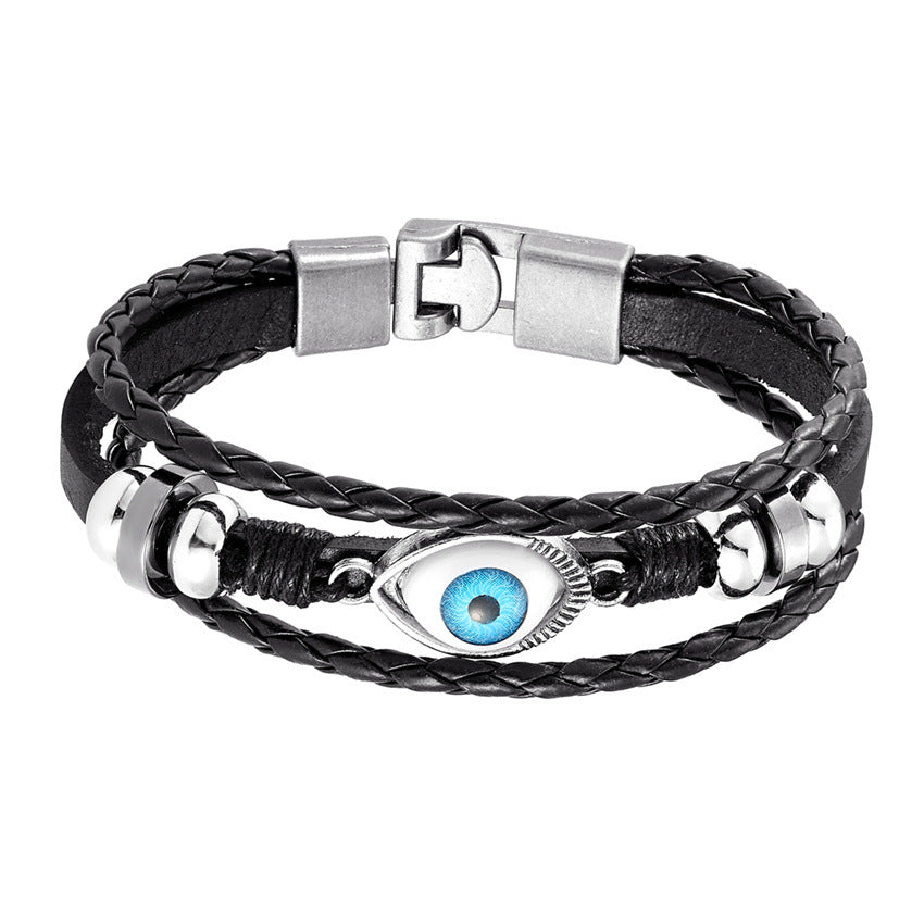 Beaded Devil's Eye Pair Of Buckles Bracelets