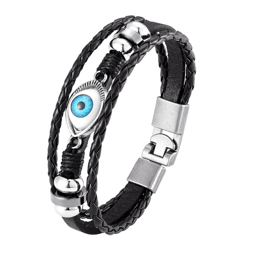 Beaded Devil's Eye Pair Of Buckles Bracelets