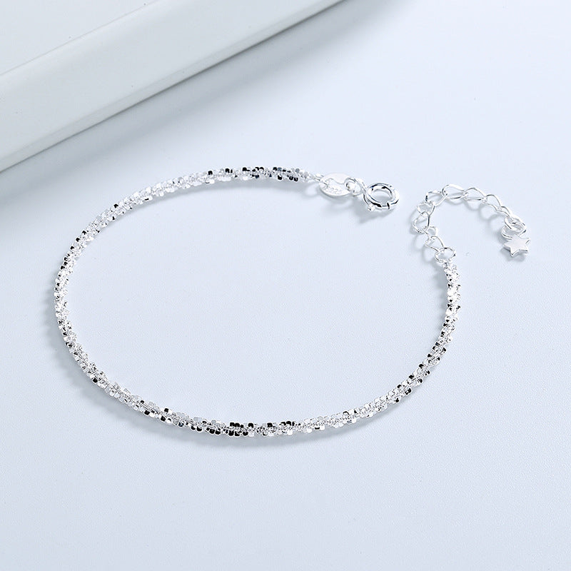 Blumenkohl-Sterlingsilber-Ornament-Sternenhimmel-glänzende Armbänder für Damen