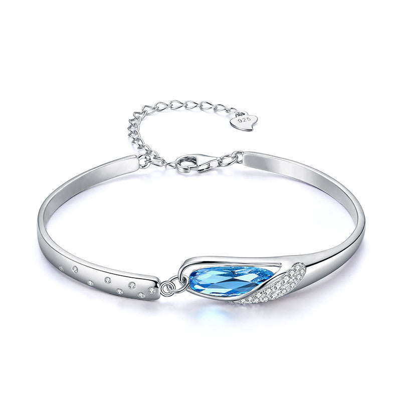 Damen-Armbänder aus Sterlingsilber mit Sternbild-Kristallschmuck und Ornamenten