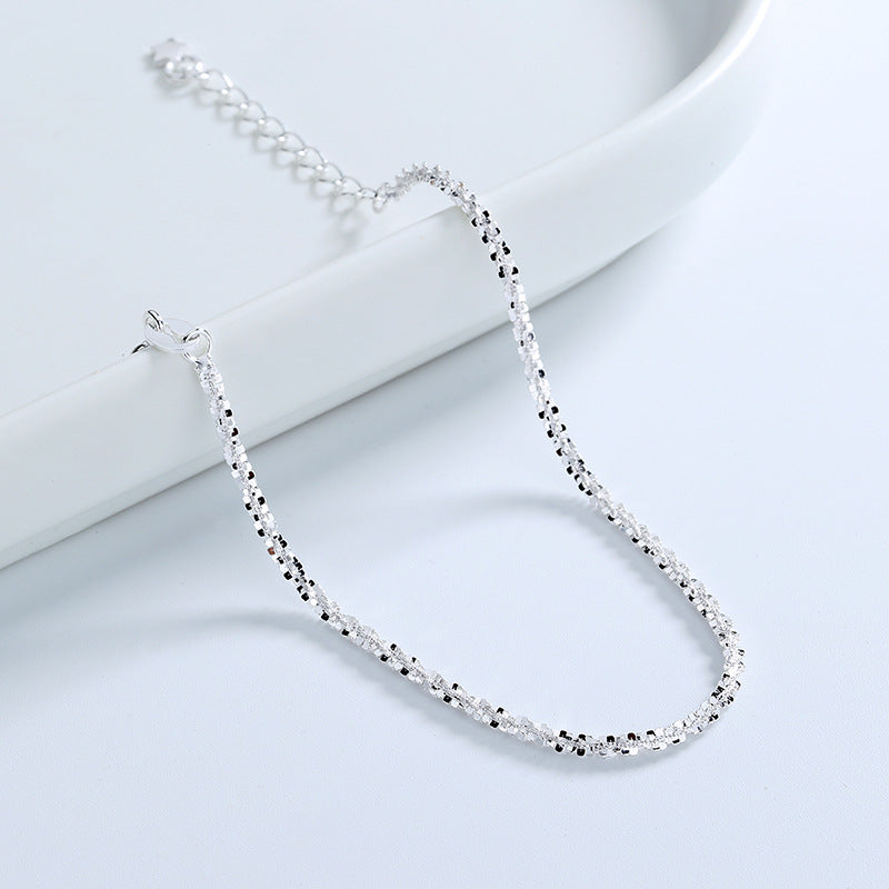 Bracelets brillants en argent Sterling pour femmes, ornement de ciel étoilé, chou-fleur