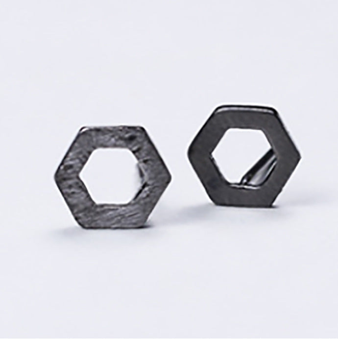 Sier Geometric Square Trendy Unique Design Earrings