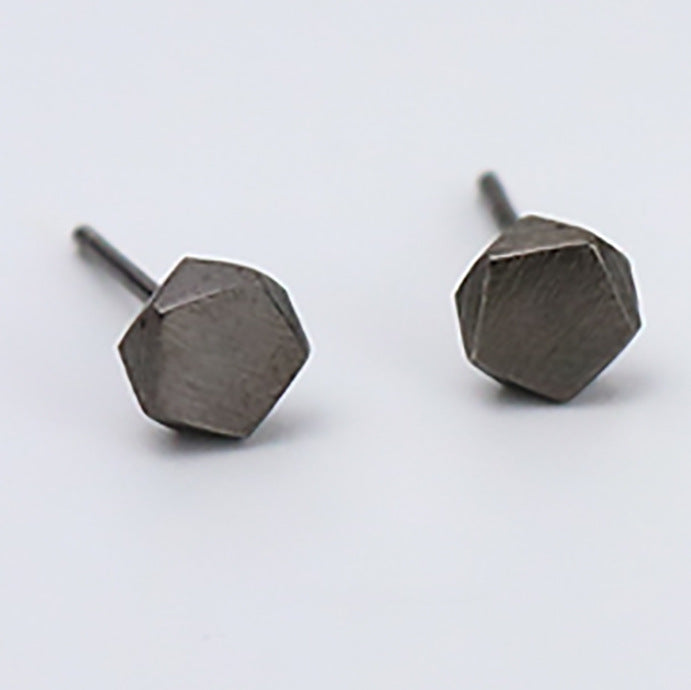 Sier Geometric Square Trendy Unique Design Earrings