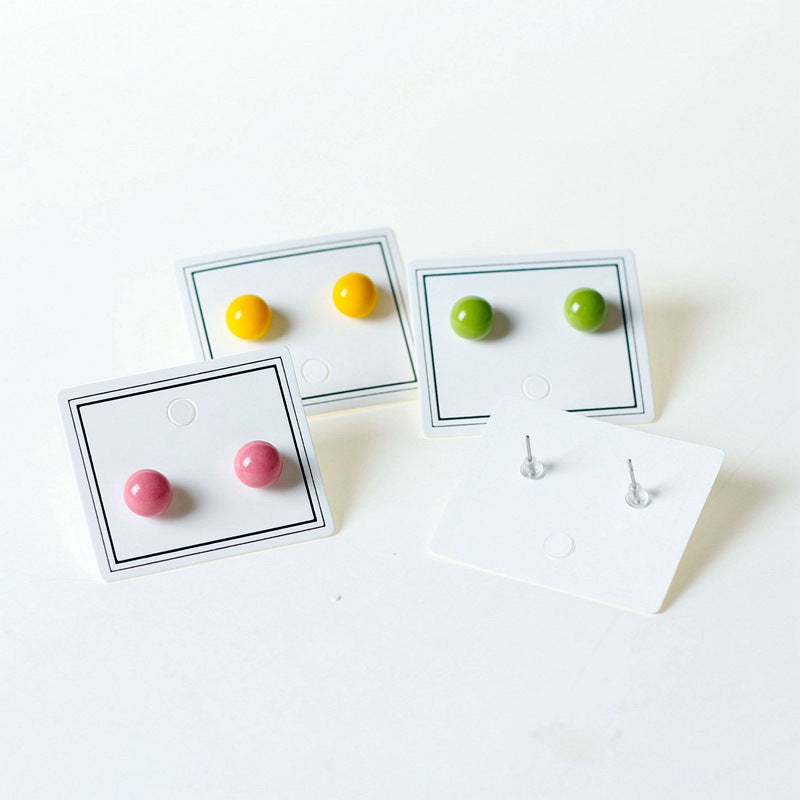 Ceramic Jewellery Round Korean Small Stall Female Earrings