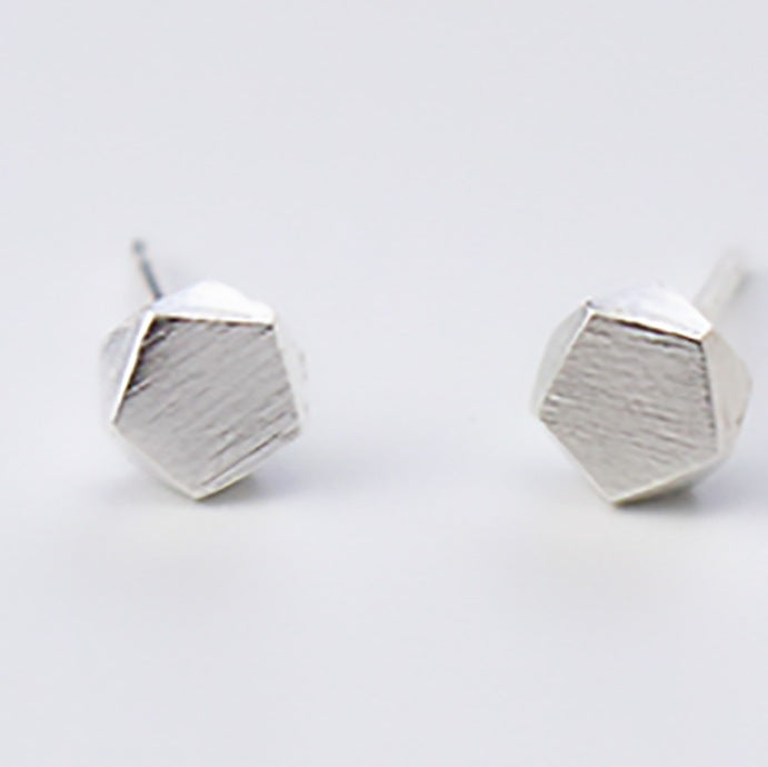 Sier Geometric Square Trendy Unique Design Earrings