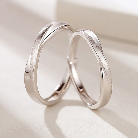 Fashion Frosted Brushed Cross Couple Male And Rings