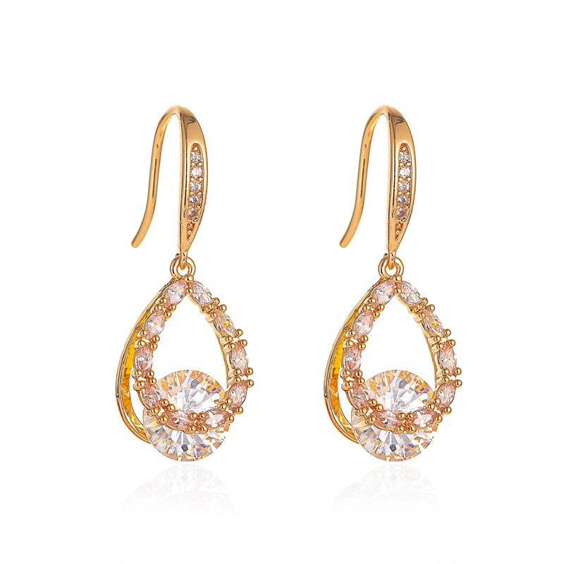 Long Water Drop Temperament Entry Lux Eardrop Earrings