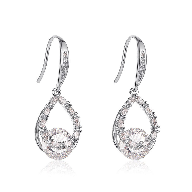 Long Water Drop Temperament Entry Lux Eardrop Earrings