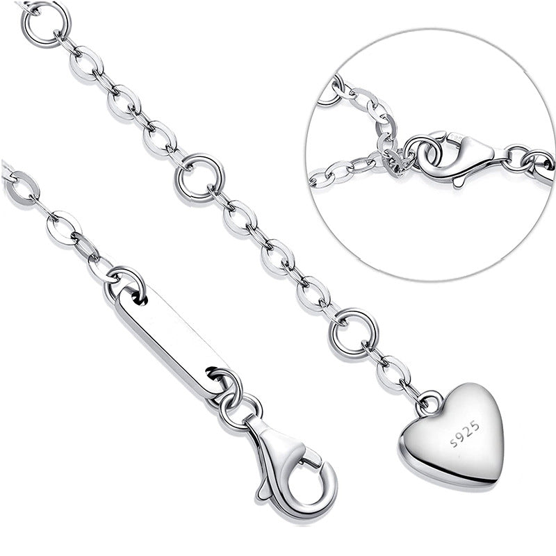 Stylish Sier Heart-shaped Love Hand Jewelry Bracelets