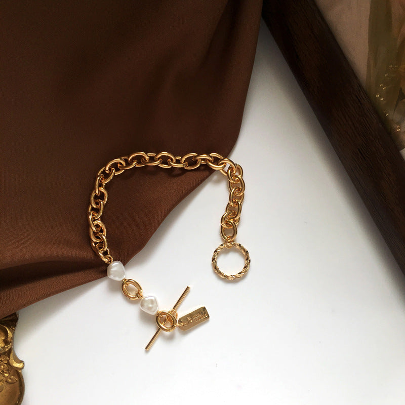 Daily Wear Chain Style Elegant Lock Simple Bracelets