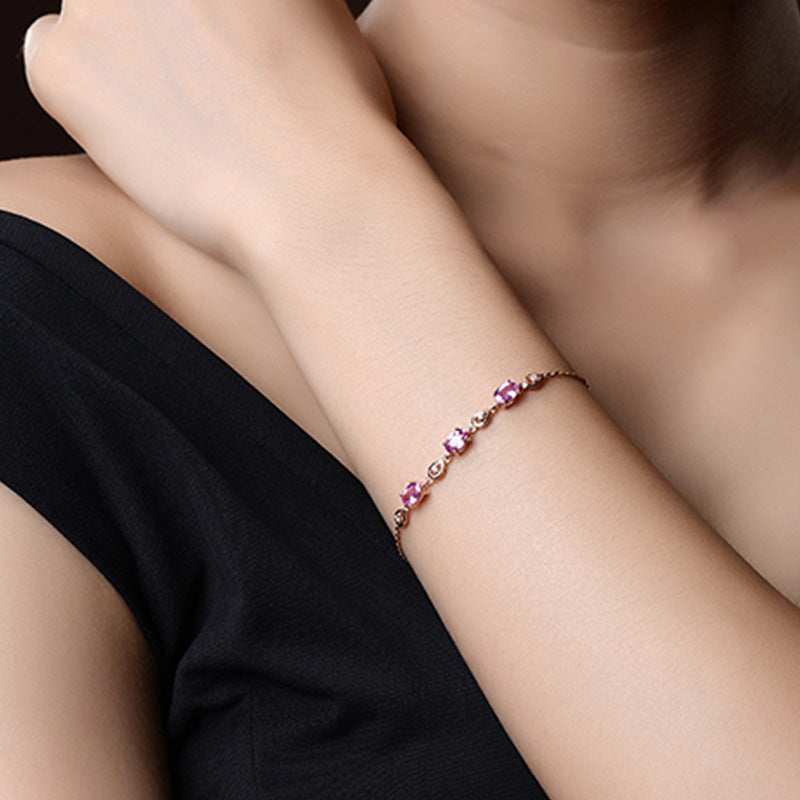 Style cristal personnalité féminine bracelets de luxe bas