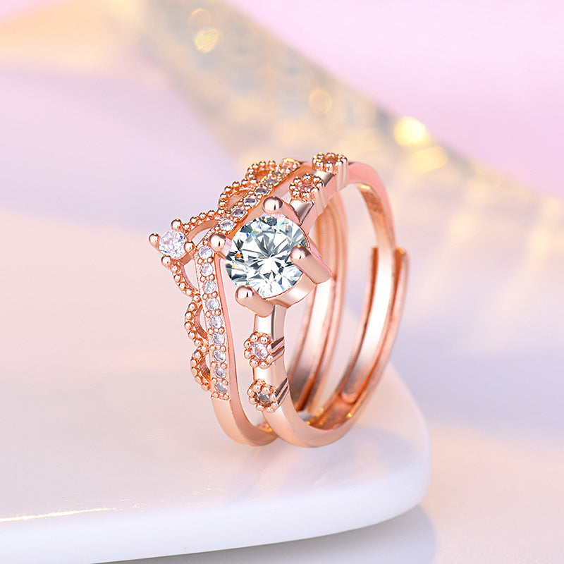 Jewelry Open Crown Female Fashion Personality Rings