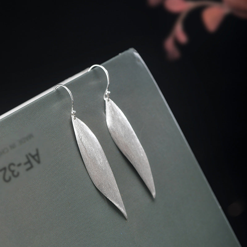 Women's Su Sier Fashion Simple Leaf National Chinese Earrings