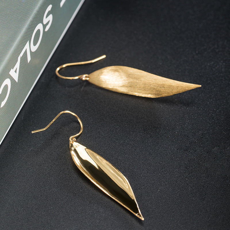 Women's Su Sier Fashion Simple Leaf National Chinese Earrings