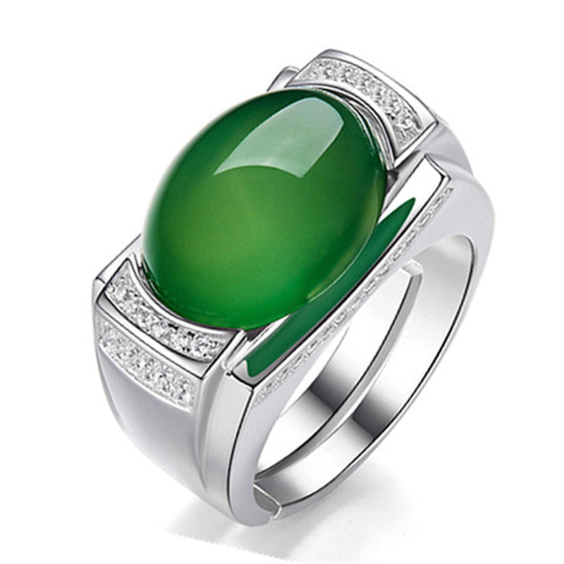 Women's & Men's & Luxury Ethnic Style Domineering Green Rings