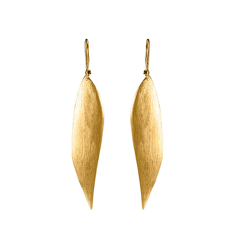 Women's Su Sier Fashion Simple Leaf National Chinese Earrings